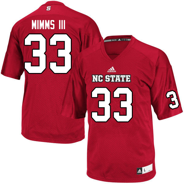 Men #33 Delbert Mimms III NC State Wolfpack College Football Jerseys Sale-Red